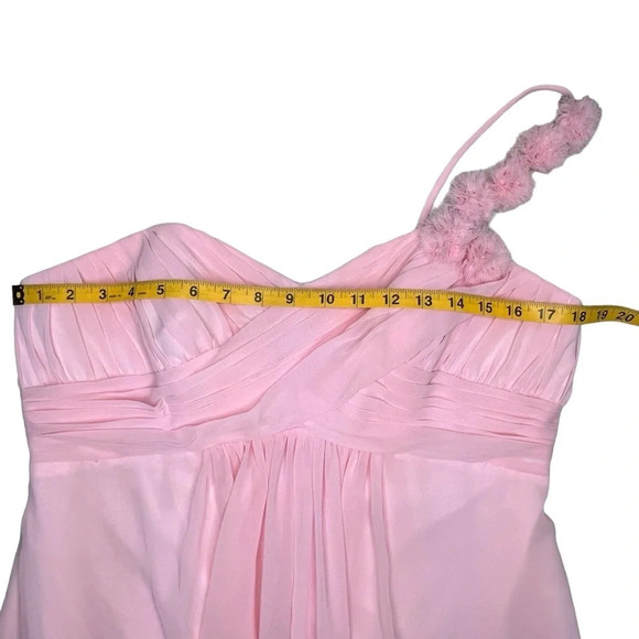 Val Stefani Pink One-Shoulder Sweetheart Neckline Formal Gown Size 14 - Picture 12 of 15